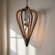 Timber Pendant Genuine Hardwood , 6 Lights, 1087mm Timber Pendant Genuine Hardwood , 6 Lights, 1087mm